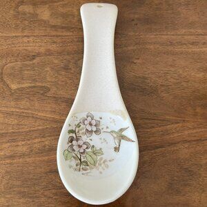 Vintage Otagiri Hummingbird Spoon Rest Hanging Stoneware Kitchen Decor Japan